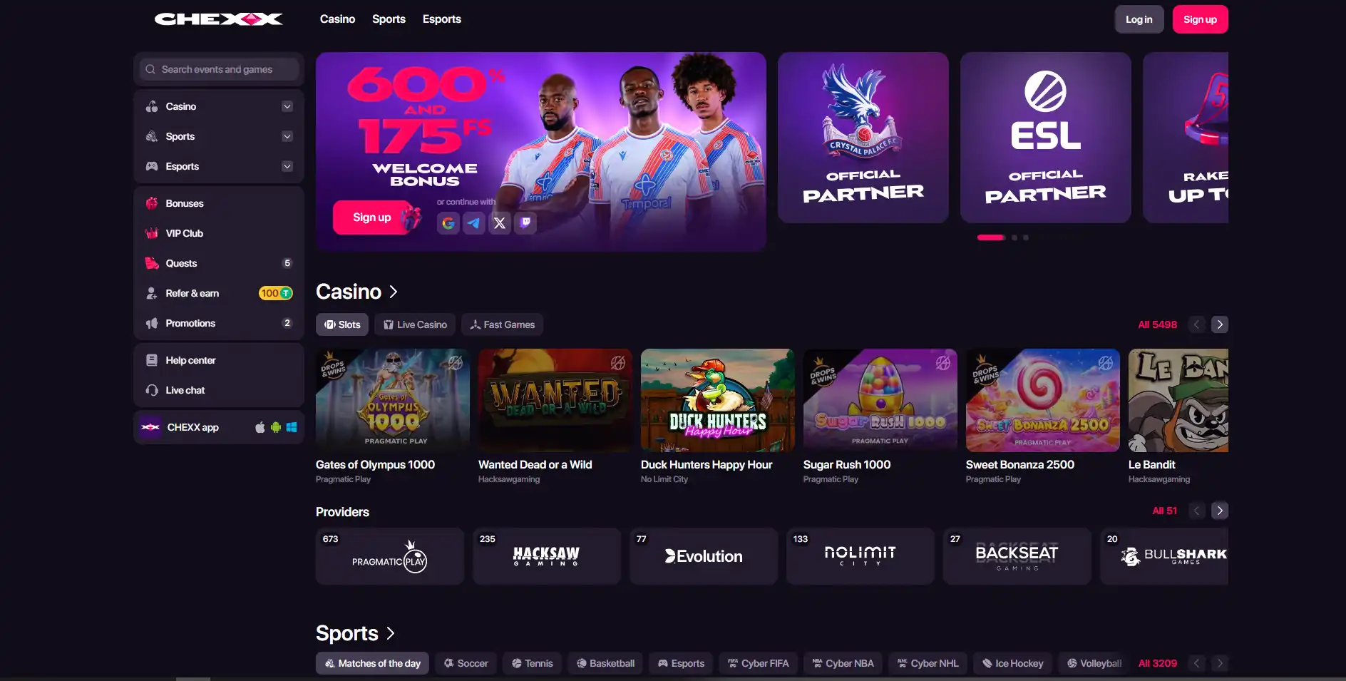 ล็อบบี้ Live Casino ของ CHEXX